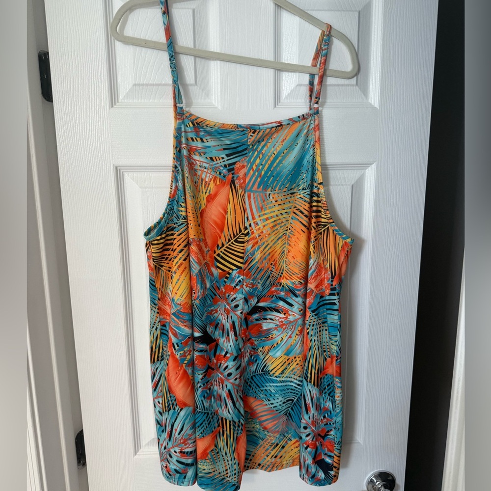 Vibrant Tropical Print Women's Jumpsuit